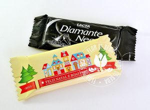 Lembrança de Natal e Ano Novo - Chocolate Diamante Negro com embalagem personalizada