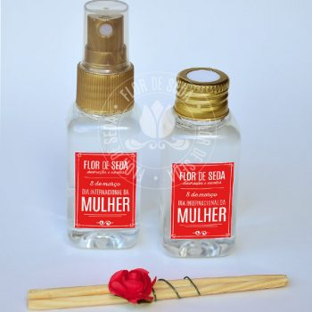 Lembrança dia Internacional da Mulher - Kit aromatizadores de ambiente - Home Spray e Difusor