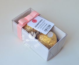 Lembrança dia da Secretária - Caixa com 2 bombons Ferrero Rocher