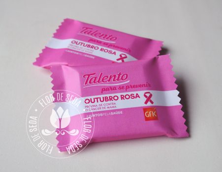 Outubro Rosa - Chocolate Talento com embalagem personalizada
