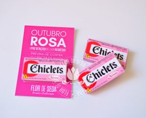 Outubro Rosa - Cartão com Chiclets personalizado