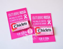 Outubro Rosa - Cartão com Chiclets personalizado