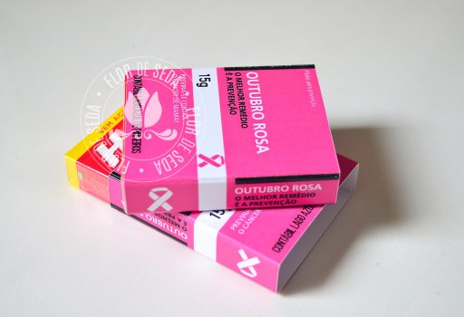 Outubro Rosa - Mini Halls com embalagem personalizada 