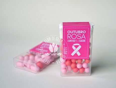 Outubro Rosa - Pastilha com embalagem personalizada