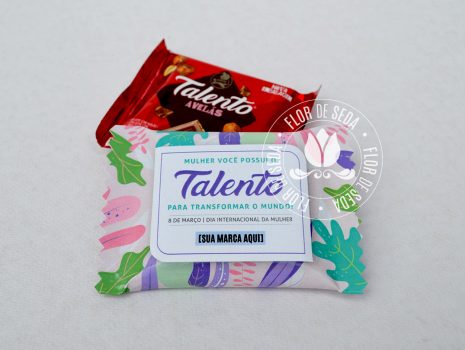 Chocolate Talento com embalagem personalizada Dia Internacional da Mulher