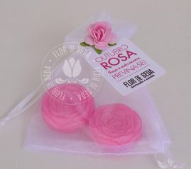 Outubro Rosa - Sache com Mini Sabonetes de Rosinha e tag personalizado