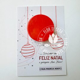 Lembrança de Natal e Ano Novo - Cartões personalizados com confeitos ou MMs
