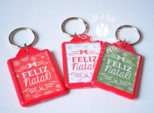 Lembranças e Gifts especiais para o Natal e Ano Novo - Chaveiros coloridos ou de acrílico transparente personalizados