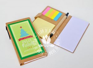 Lembranças e Gifts especiais para o Natal e Ano Novo - Bloco de anotações com capa personalizada
