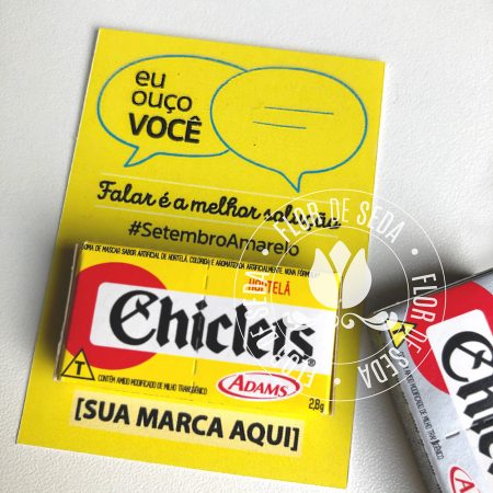 Setembro Amarelo - Cartões personalizados com chiclets