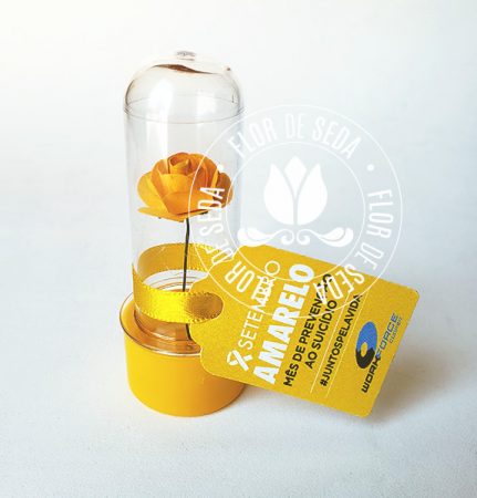 Setembro Amarelo - Mini tubete com tag personalizada