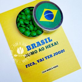 Brasil rumo ao Hexa! Cartão com Latinha personalizado Copa 2022