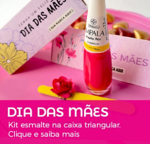 Esmalte na caixa triangulo personalizada dia das mães