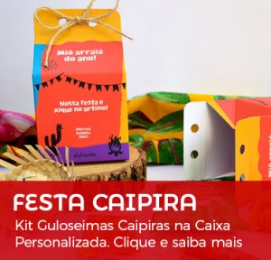Festa Caipira - Kit Guloseimas Caipiras na Caixa Personalizada