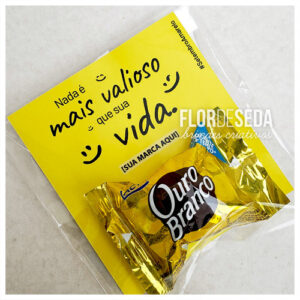 Brinde Setembro Amarelo Cartão personalizado com bombom