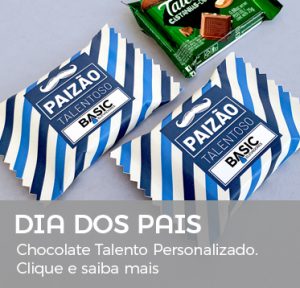 Chocolate Talento personalizado para o Dia dos Pais