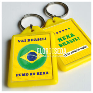 Brinde Copa do Mundo 2026 Rumo ao Hexa, Chaveiros personalizados