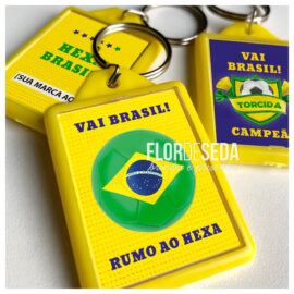 Brinde Copa do Mundo 2026 Rumo ao Hexa, Chaveiros personalizados
