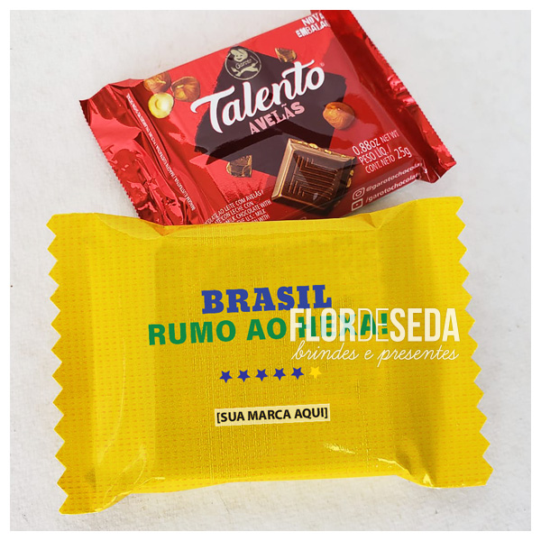 Brinde Copa do Mundo 2026 Rumo ao Hexa, Chocolate Talento personalizado