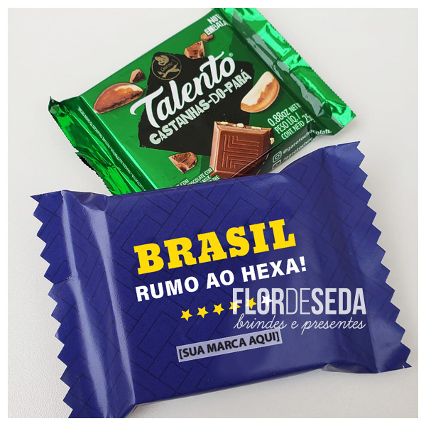Brinde Copa do Mundo 2026 Rumo ao Hexa, Chocolate Talento personalizado
